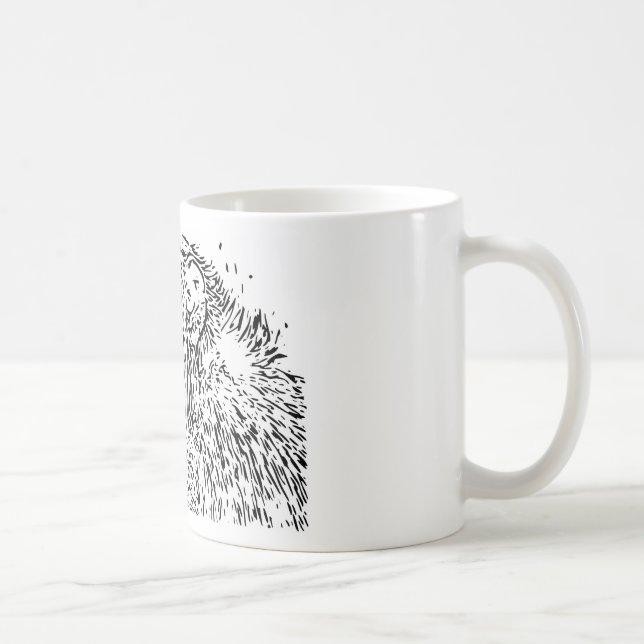 Tecknad Chimpanzee Kaffemugg (Höger)