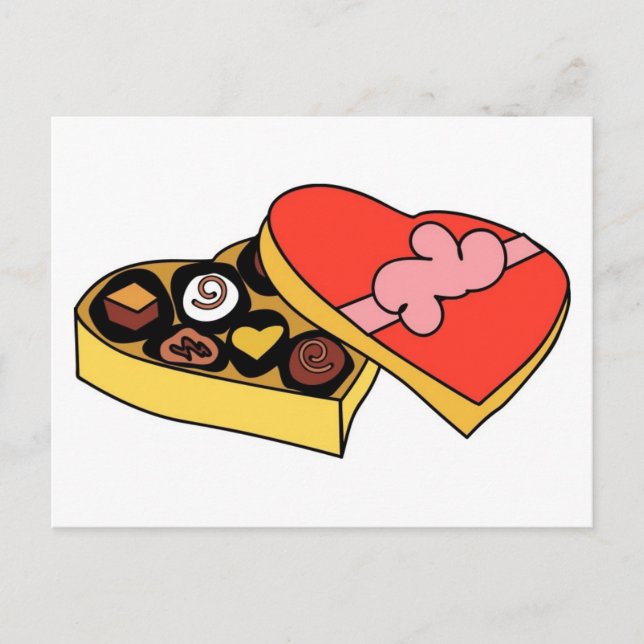 Tecknad Choklad Vykort (Framsida)