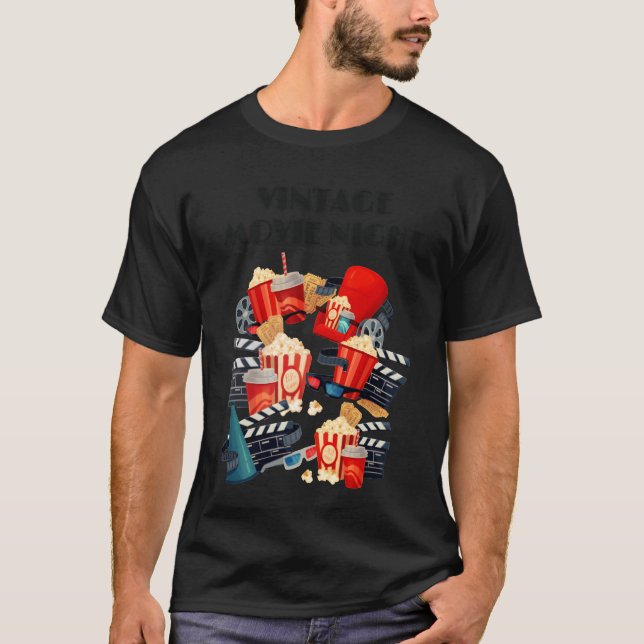 Tecknad Cinema Girl T Shirt (Framsida)
