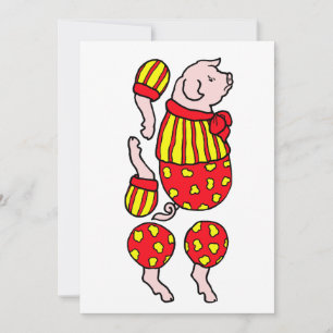 tecknad cirkus gris-djurets pappra docka skär ut k kort