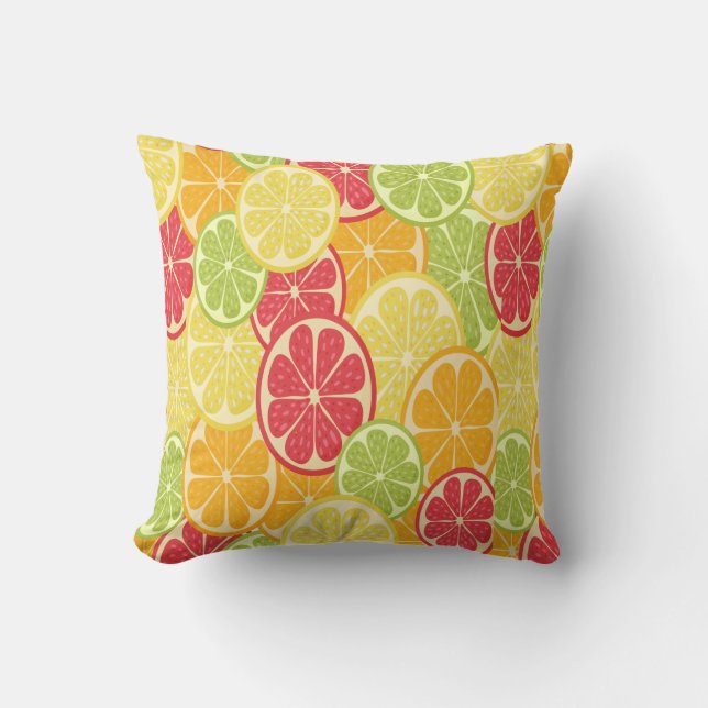 Tecknad Citrus Kudde (Framsida)