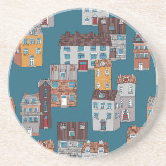 Tecknad City Vintage Tapet Underlägg