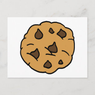 Tecknad Clipart HUGE Chocolate Chip Cookie Dessert Vykort