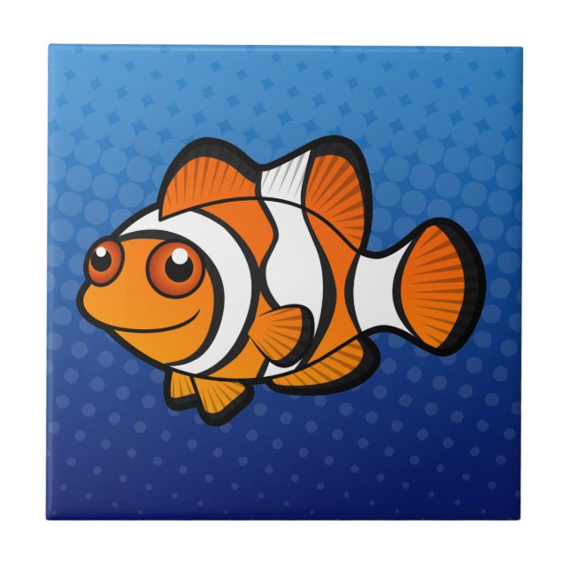 Tecknad Clownfish Kakelplatta (Framsidan)
