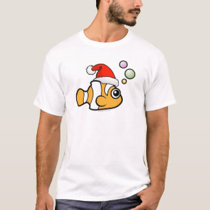 Tecknad Clownfish Santa Tee