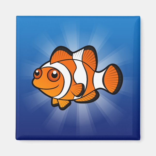 Tecknad Clownfisk Magnet (Framsidan)
