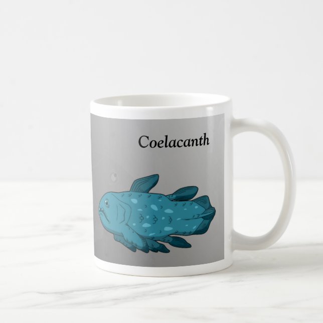 Tecknad Coelacanth Kaffemugg (Höger)