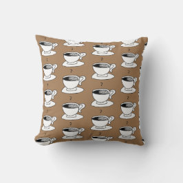 Tecknad Coffee Kopp Demitasse Cute Tecknad Kudde