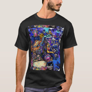 Tecknad Collage Sly Cooper Graphic T Shirt