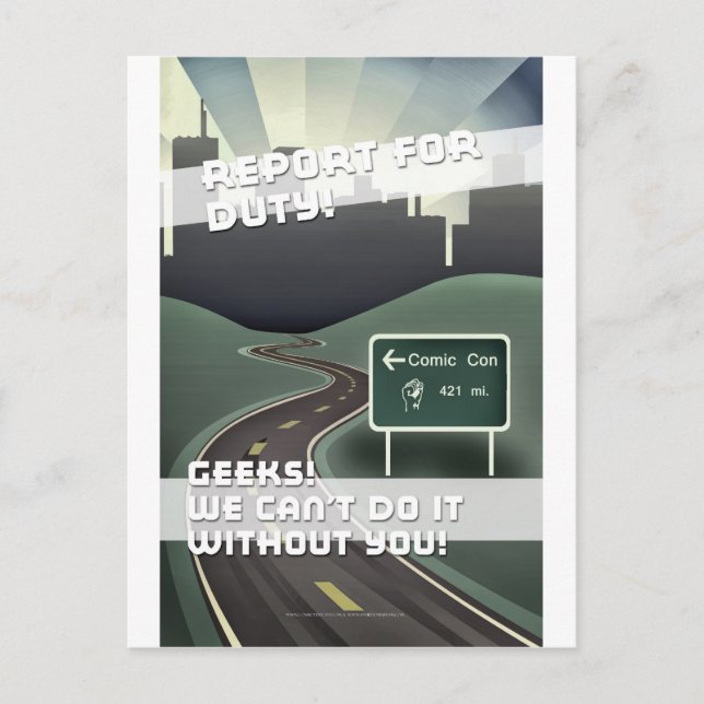 Tecknad Con Movie Poster Vykort (Framsida)