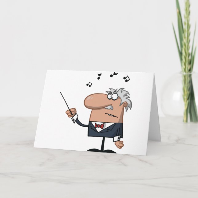 Tecknad Conductor Greeting Cards Kort (Framsida)