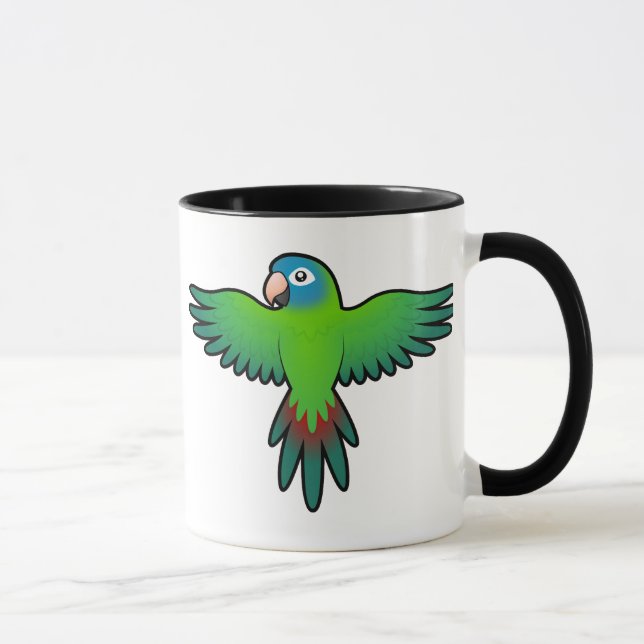 Tecknad Conure / Lorikit / Papegoja Mugg (Höger)