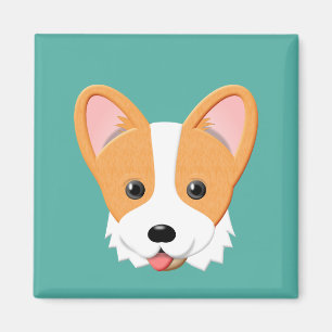 Tecknad Corgi Magnet