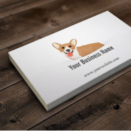 Tecknad Corgi Pet-Affärskortet Visitkort