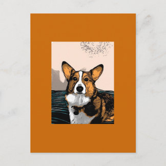 Tecknad Corgi Vykort