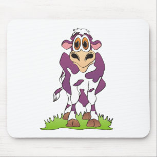 Tecknad Cow-Lila Musmatta