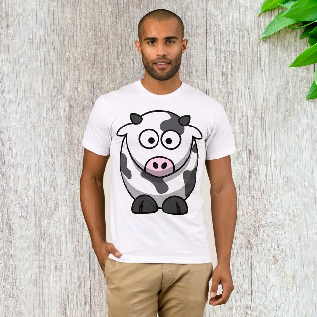 Tecknad Cow Manar T-Shirt (Skapare uppladdad)