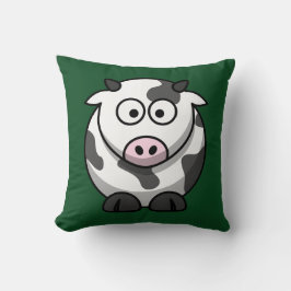 Tecknad Cow på Grönt Kudde