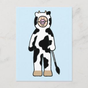 Tecknad Cowgirl eller Cowboy Costume Vykort