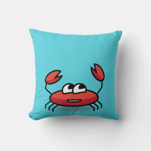 Tecknad Crab-Critter Kudde
