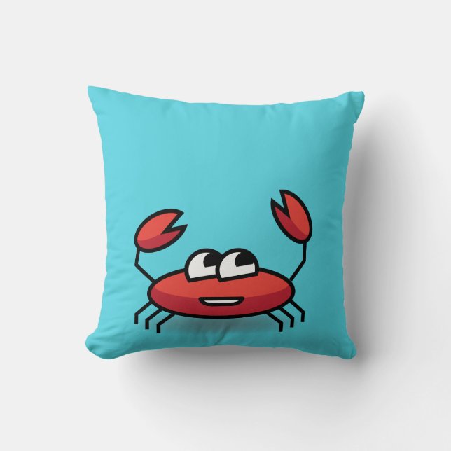 Tecknad Crab-Critter Kudde (Framsida)