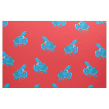 Tecknad Crab Fish Print Mönster