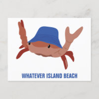 Tecknad Crab Personsalized Anpassningsbar Beach