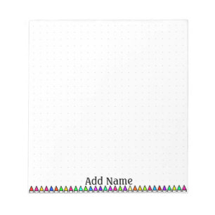 Tecknad Crayon Mönster Anpassningsbar Dot Grid Anteckningsblock