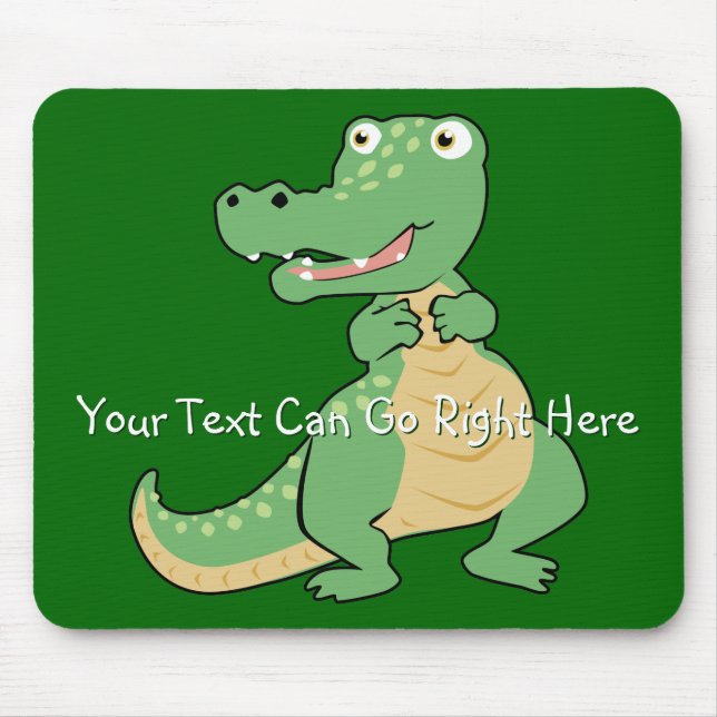 Tecknad Crokodile Mousepad Musmatta (Framsidan)