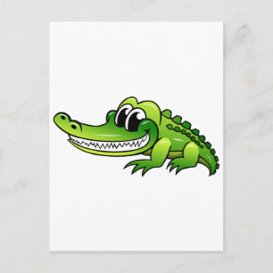 Tecknad Crokodile Vykort