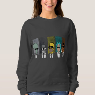 Tecknad Crossover Crewnacksvatshirt - Funny Pop T Shirt