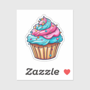 Tecknad cupcake klistermärken