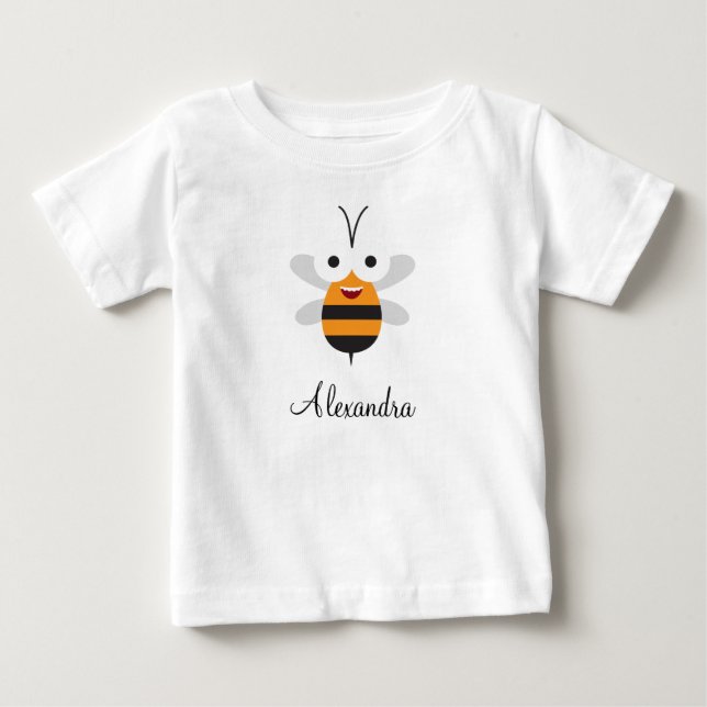 Tecknad Cute Funny HonungsBee Girl T Shirt (Framsida)