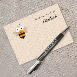 Tecknad Cute Funny Honungsbee Honeycomb Post-it Block