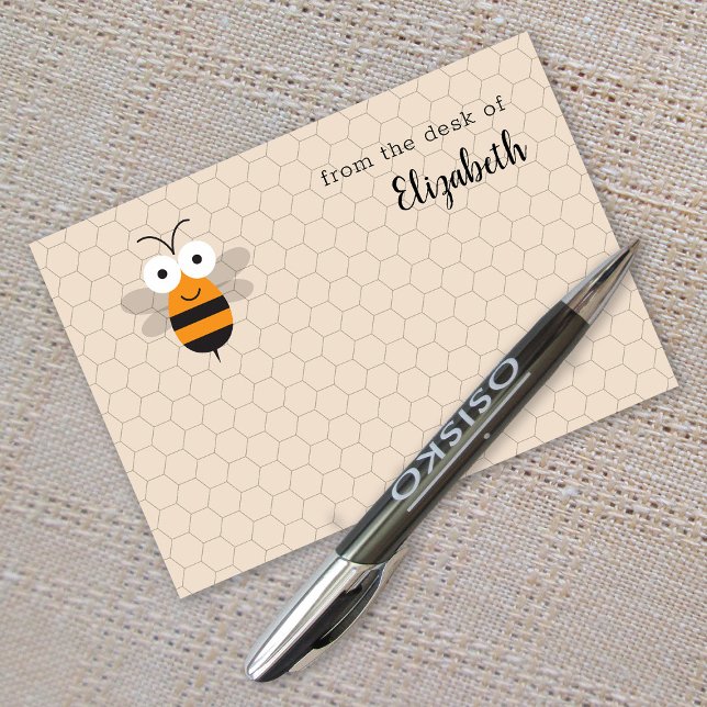 Tecknad Cute Funny Honungsbee Honeycomb Post-it Block (Skapare uppladdad)