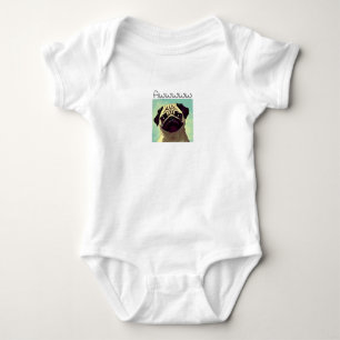 Tecknad Cutest Pug All Cute Doggy Roligt Porträtt T Shirt