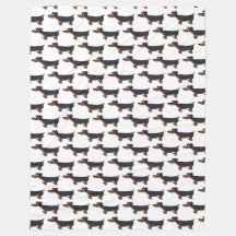 Tecknad Dachshund Hund Flebit Blanket