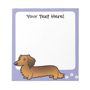Tecknad Dachshund (långhårig) Anteckningsblock