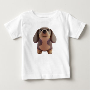 Tecknad dachshund-valp-karaktär t shirt