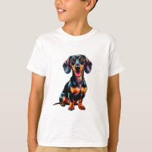 Tecknad dackel Söt viffelhund Älskare present 🐶🌈