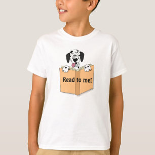 Tecknad DalmatianDog och läs- anpassningsbarungar T-shirt