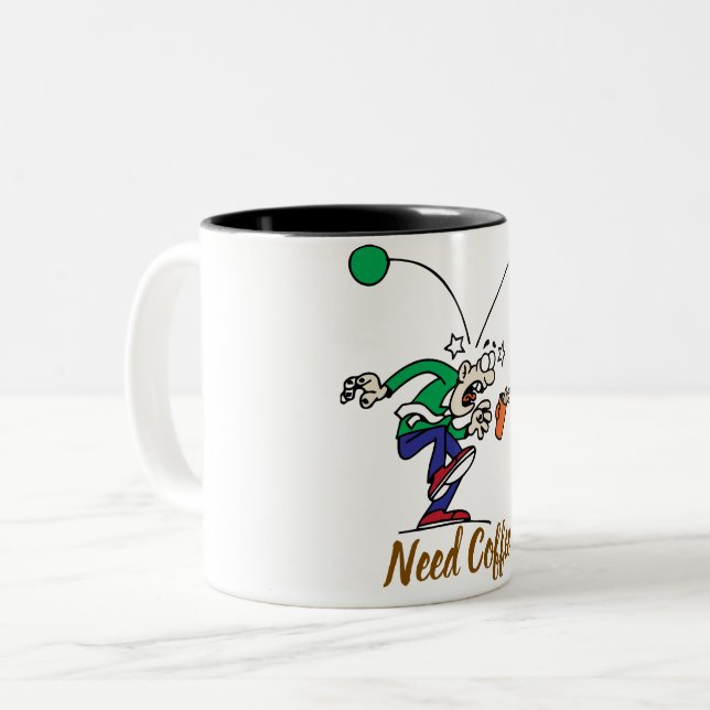 Tecknad design kaffemugg (Framsida vänster)