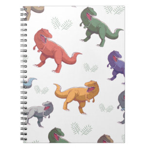 Tecknad dinosaur dino t rex Mönster Cute Summer Anteckningsbok