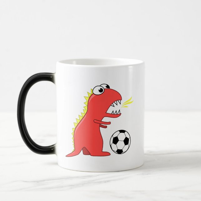 Tecknad Dinosaur Kids Magisk Mugg (Vänster)