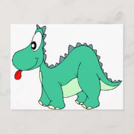 Tecknad Dinosaur Vykort