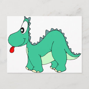 Tecknad Dinosaur Vykort