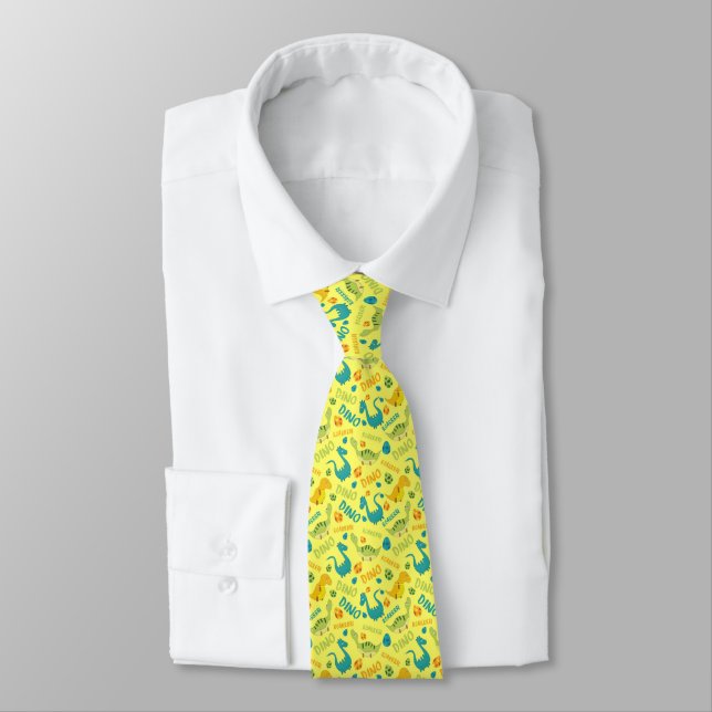 Tecknad Dinosaurs Neck Tie Slips (Bunden)