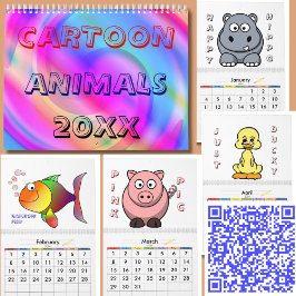 Tecknad djur 20XX Kalender