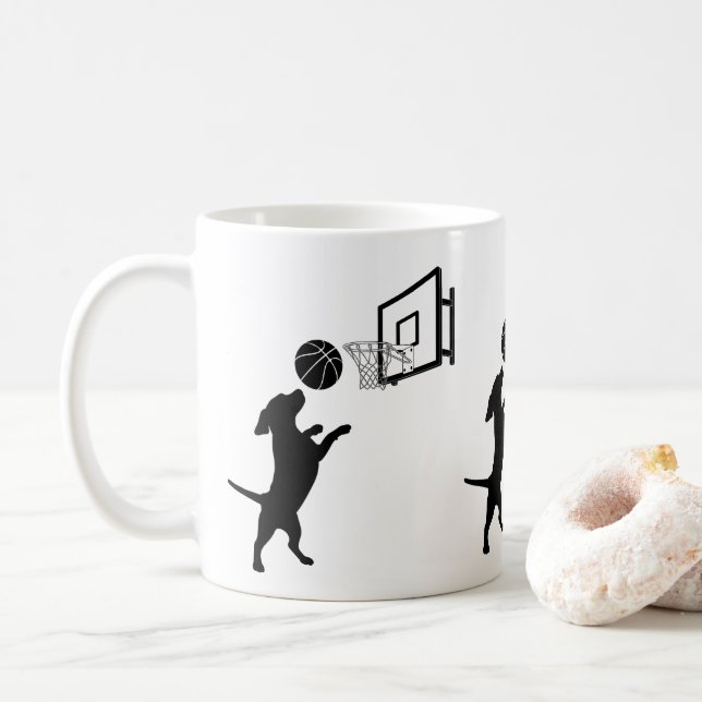 Tecknad Djur Basket Kaffemugg (Med munk)