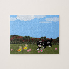 Tecknad Djur i Garden Jigszawa Puzzle Pussel